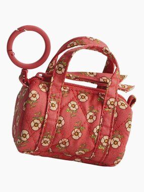 NWT Vera Bradley Duffel Bag Charm in Tiny Poppies